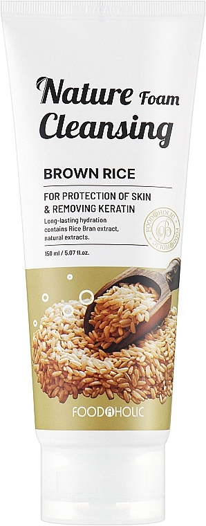 Увлажняющая пенка для умывания с экстрактом коричневого риса - Food a Holic Nature Foam Cleansing Brown Rice — фото N1