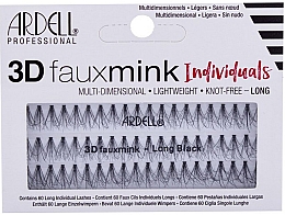 Парфумерія, косметика Набір пучкових вій - Ardell 3D Faux Mink Individuals Long Black