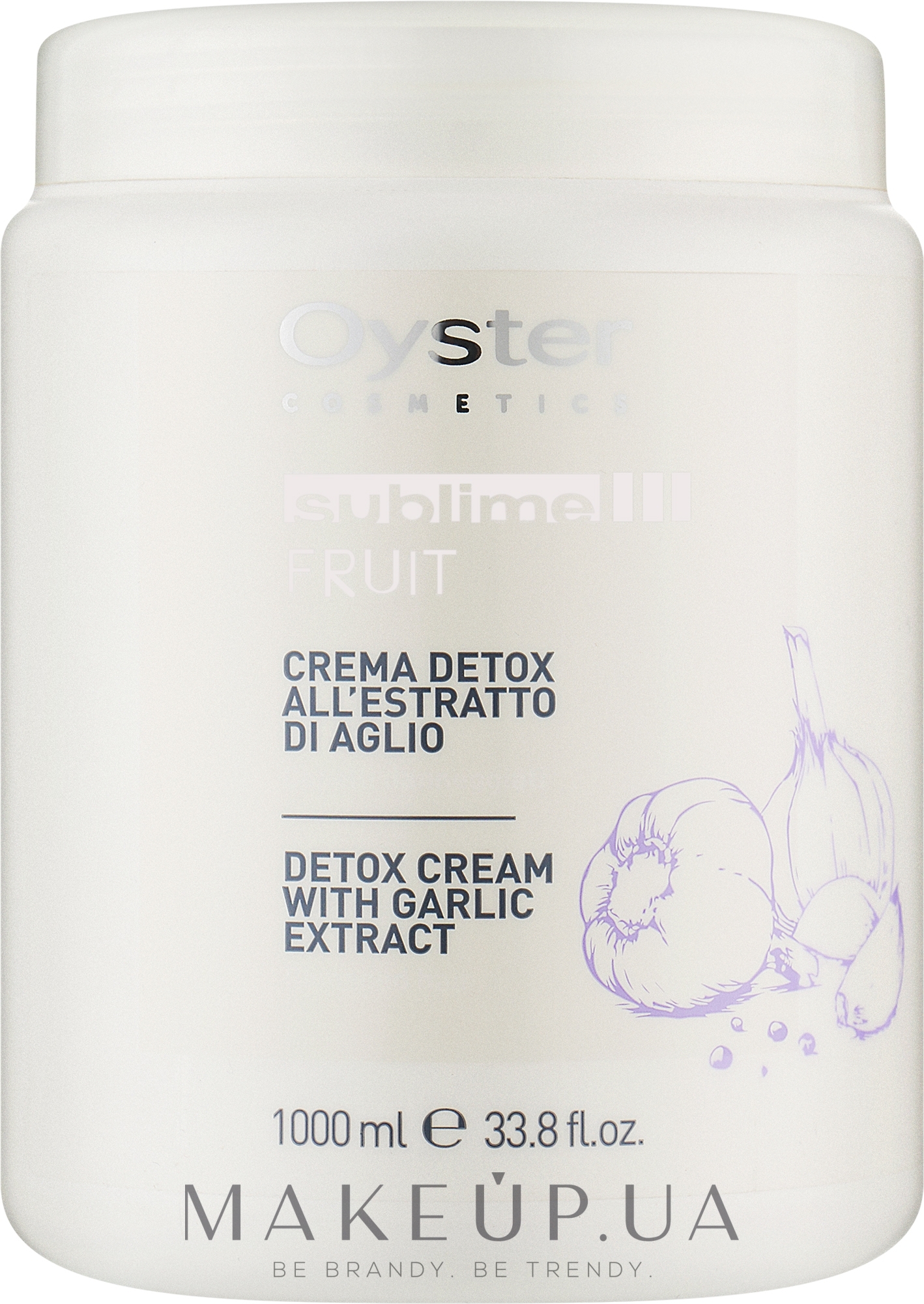 Часникова детокс-маска для пошкодженого волосся - Oyster Cosmetics Sublime Fruit Detox Cream With Garlic Extract — фото 1000ml