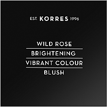 Рум'яна для обличчя - Korres Wild Rose Brightening Vibrant Colour Blush — фото N2
