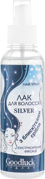 Supermash Goodluck Silver Hair Spray - Лак для волос "Серебро" экстрасильной фиксации: купить по лучшей цене в Украине | Makeup.ua