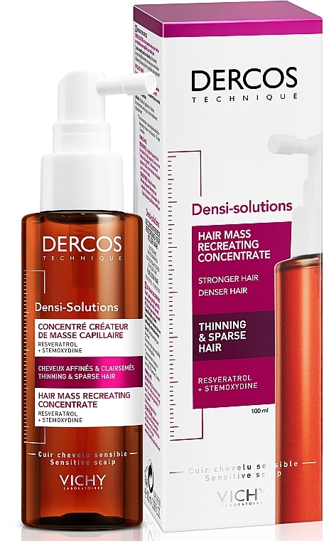 УЦІНКА Концентрат для збільшення густоти волосся - Vichy Dercos Densi-Solutions Hair Mass Recreator Concentrate * — фото N2