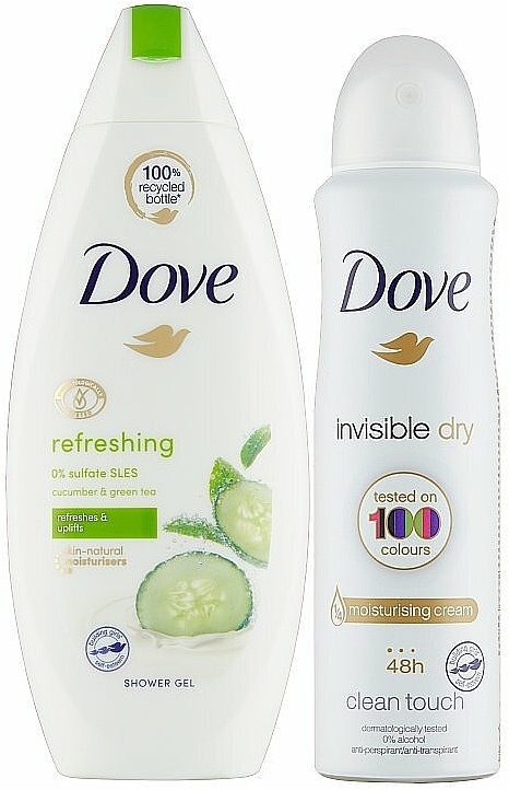 Набір - Dove Radiantly Refreshing Gift Set (deo/150ml + sh/gel/250ml) — фото N3