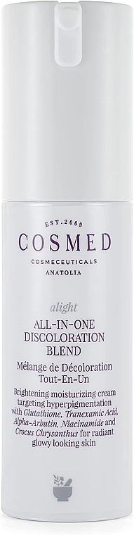 Осветляющий крем для лица - Cosmed Alight All-In-One Discoloration Blend — фото N1