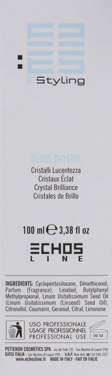 Флюид-кристал для поврежденных волос - Echosline Gloss Crystal — фото N3