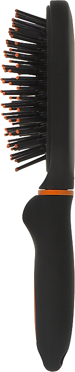 Массажная овальная мини щетка для волос, оранжевая - Titania Softtouch — фото N3