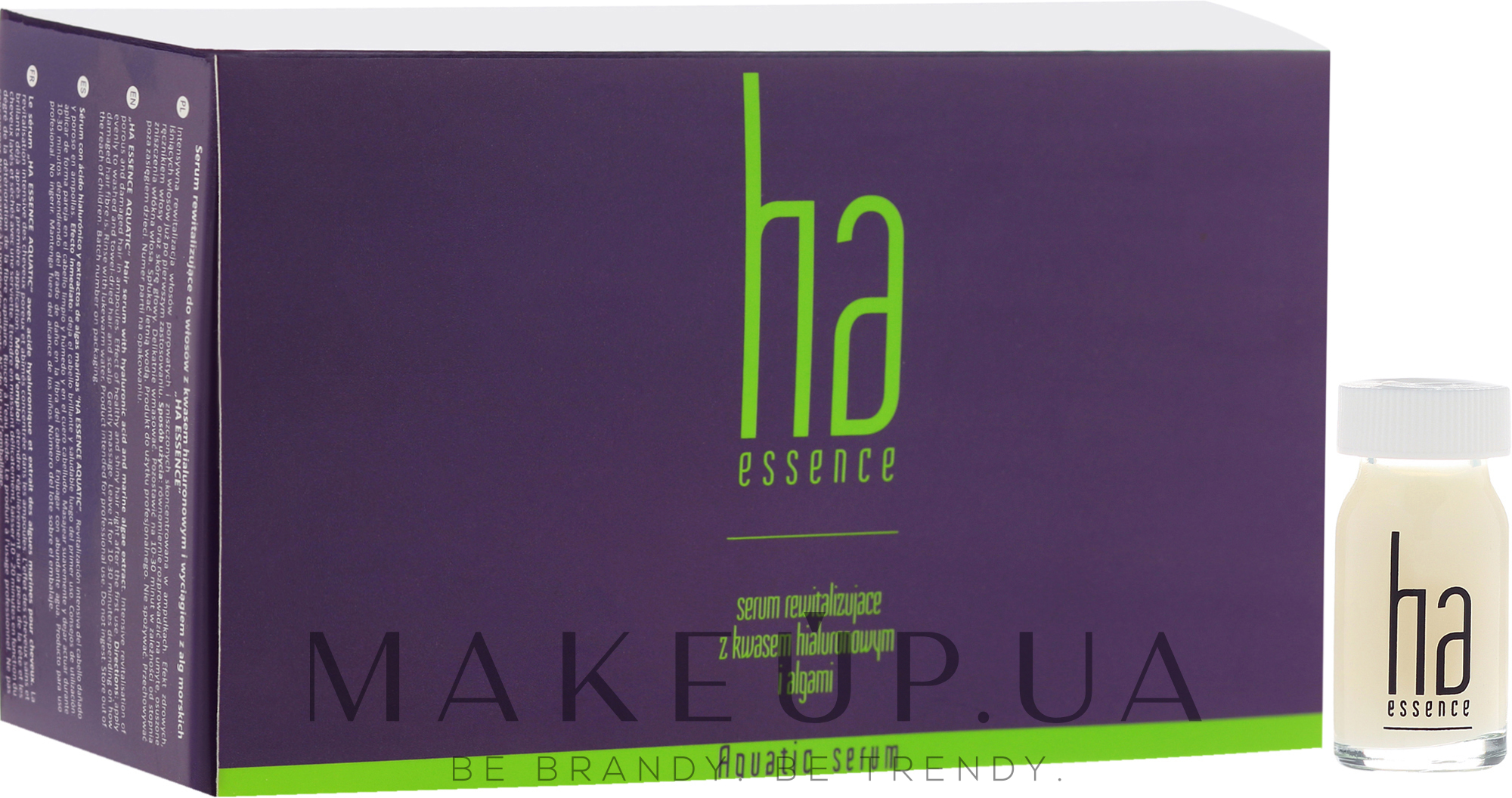 Ампулы для волос с гиалуроновой кислотой и экстрактом морских водорослей - Stapiz Ha Essence Aquatic Serum — фото 12x8ml