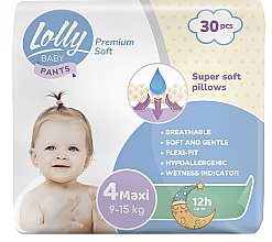 Парфумерія, косметика Підгузки-трусики дитячі Premium Soft Maxi 4, 9-15 кг, 30 шт. - Lolly