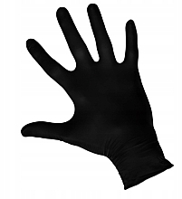 Нитриловые перчатки, размер М, черные - Medasept Nitrile Black Examination Gloves — фото N1