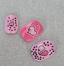 Накладные ногти для детей "Сердечки", 967 - Deni Carte Magic Miss Tips — фото N3