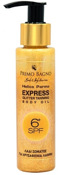 Олія для засмаги, з блискітками - Primo Bagno Helios Parma Express Glitter Tanning Body Oil — фото N1