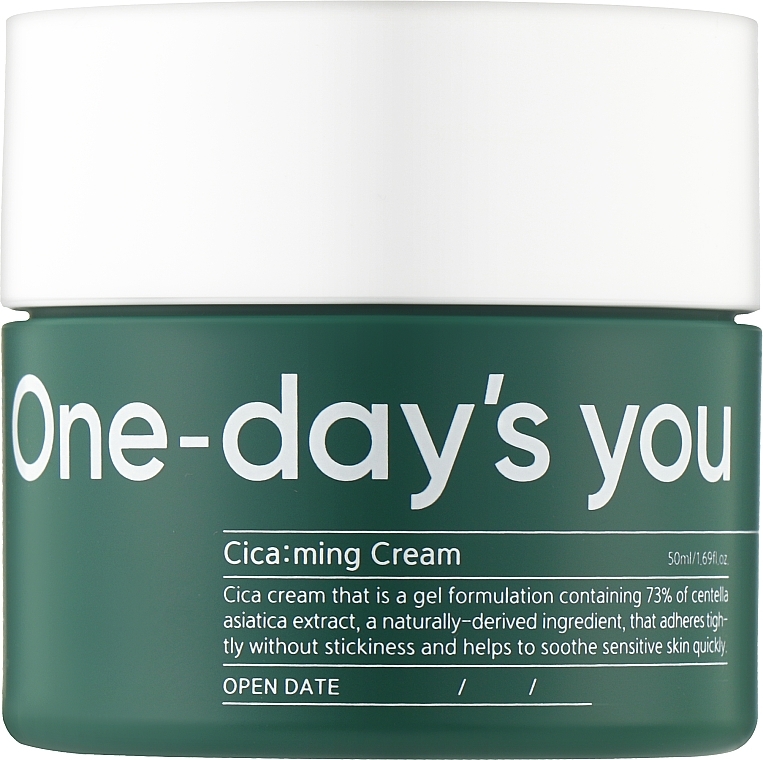 Успокаивающий крем для лица - One-Days You Cica:ming Cream — фото N1