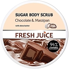 Цукровий скраб для тіла - Fresh Juice Chocolate and Marzipan — фото N1