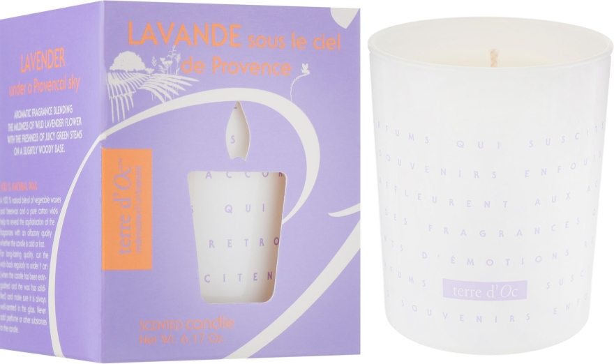 Свеча ароматическая "Лаванда под небом Прованса" - Terre d'Oc Perfumed Candle — фото N1