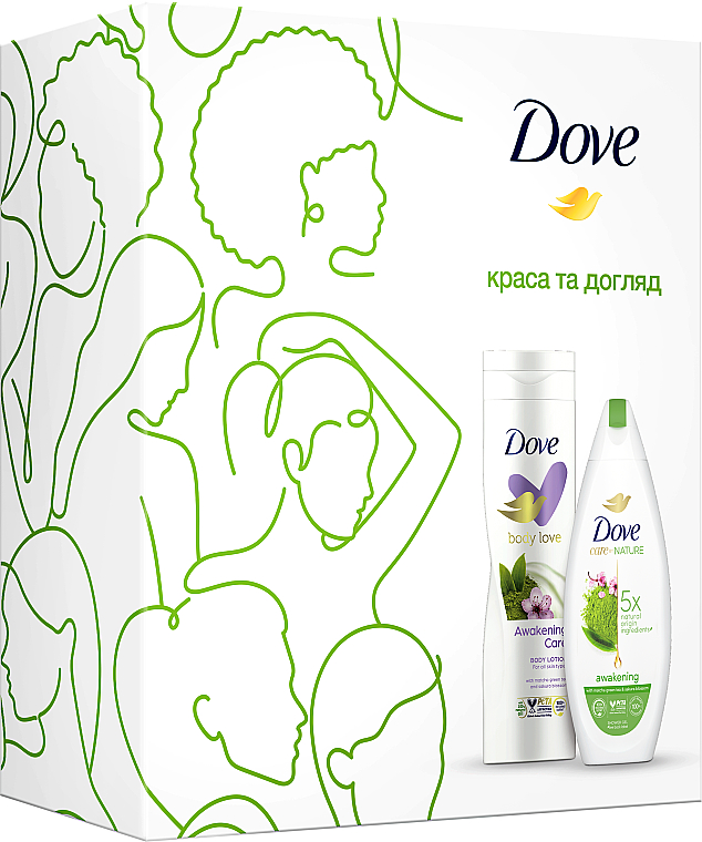 Набір "Краса і догляд" - Dove (body lotion/250ml + sh/gel/250ml) — фото N1