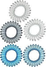 Парфумерія, косметика Силіконові резинки для волосся, блакитний градієнт - Bubble Bar