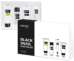 Набір - Coxir Black Snail Starter Kit (f/foam/30ml + f/toner/30ml + f/serum/15ml + f/cr/20ml) — фото N1