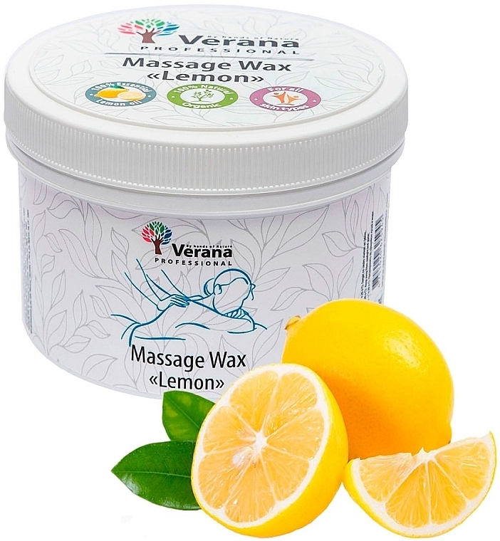 Воск для массажа "Лимон" - Verana Massage Wax Lemon — фото N2