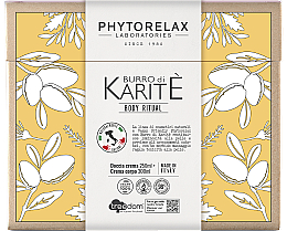 Парфумерія, косметика Набір - Phytorelax Laboratories Burro Di Karite Body Ritual (sh/cr/250ml + b/cr/300ml)