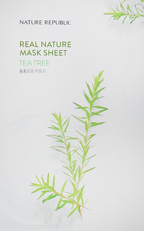 Тканевая маска для лица с экстрактом чайного дерева - Nature Republic Real Nature Mask Sheet Tea Tree