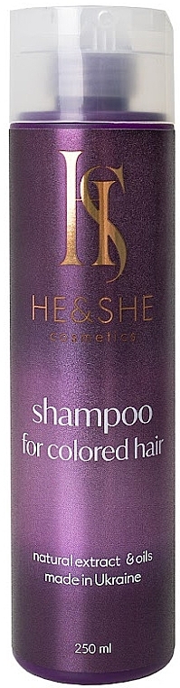 Шампунь для фарбованого волосся - He&She Cosmetics Shampoo For Colored Hair — фото N1