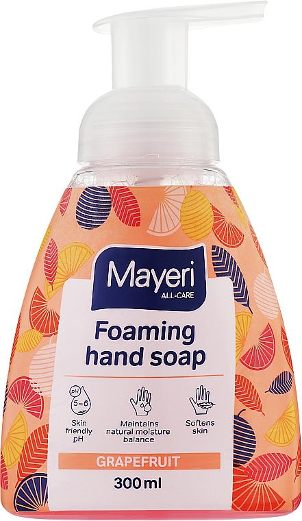 Жидкое мыло-мусс с ароматом грейпфрута - Mayeri All-Care Foaming Hand Soap Grapefruit — фото N1