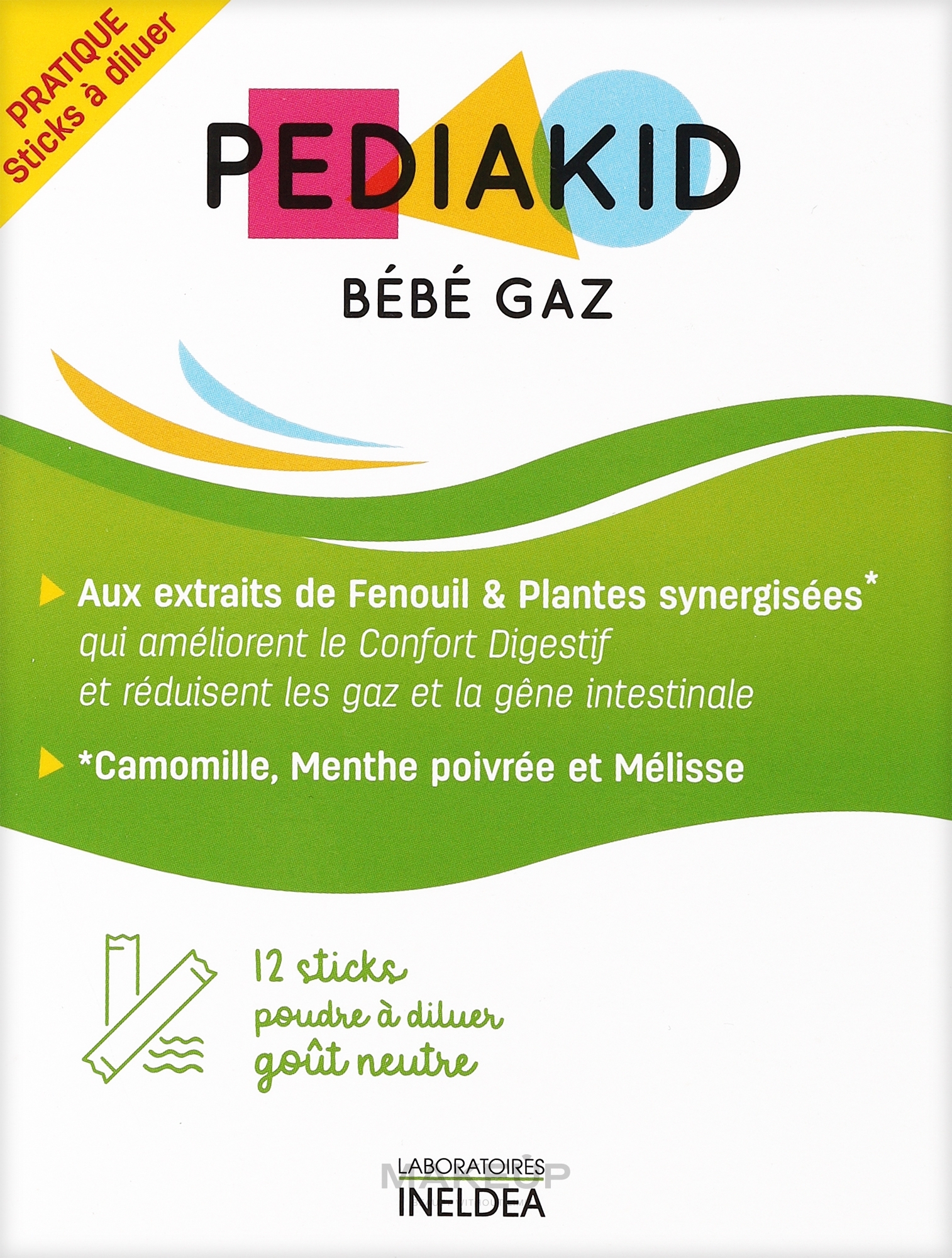 Стіки для зняття вздуття живота - Pediakid Bebe Gaz Sticks — фото 12x2.21g