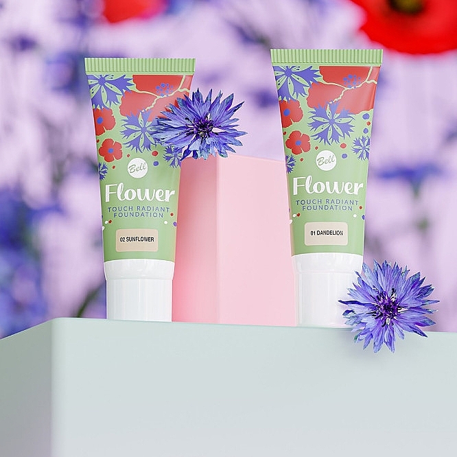 Тональний крем для обличчя - Bell Blossom Meadow Flower Touch Radiant Foundation — фото N2