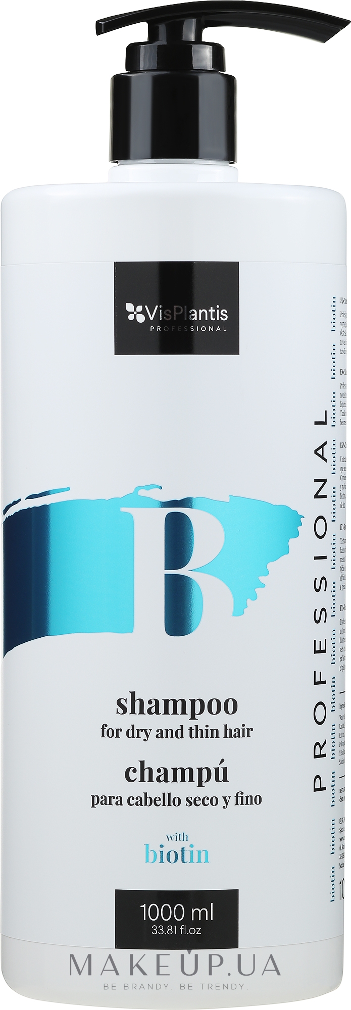 Шампунь для сухих волос с биотином - Vis Plantis Shampoo For Dry And Thin Hair With Biotin — фото 1000ml
