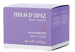 Парфумерія, косметика Нічний крем для обличчя - Mila D’Opiz Sensitive Night Cream