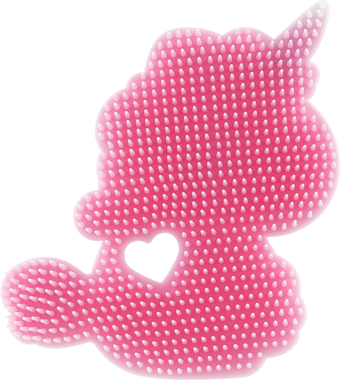 Массажер-щеточка силиконовая для лица "Единорог", розовая - Beauty LUXURY — фото N2