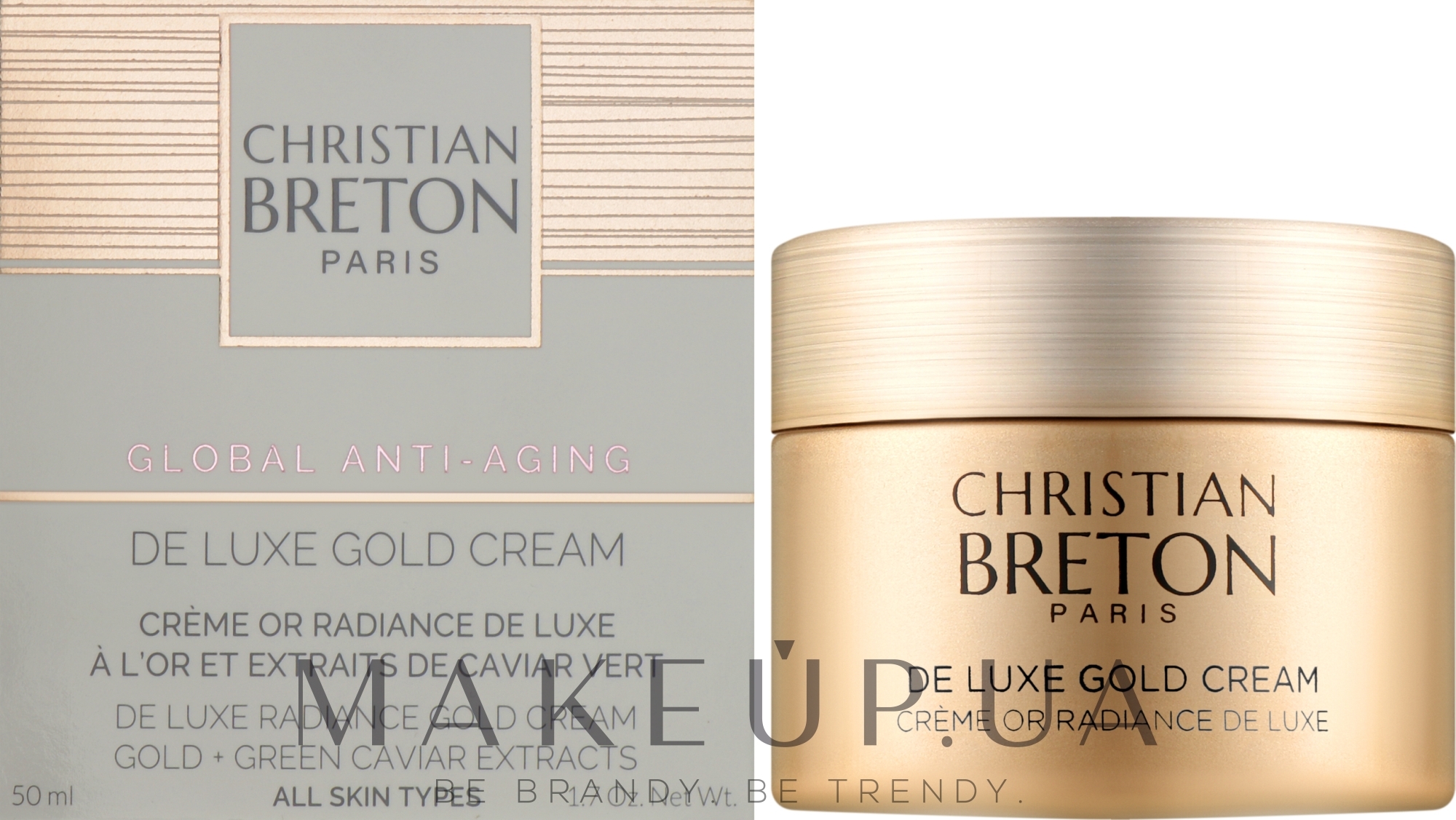 Крем для обличчя з екстрактом ікри та колоїдним золотом - Christian Breton Age Priority De Luxe Gold Cream — фото 50ml