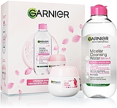 Парфумерія, косметика Набір - Garnier Skin Naturals Rose (micellar/water/400ml + cr/50ml)