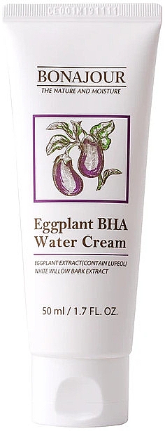 Відлущувальний крем з екстрактом баклажана й BHA-кислотою - Bonajour Eggplant BHA Water Cream — фото N1