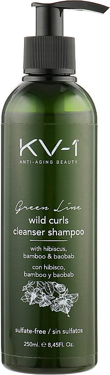 Шампунь для вьющихся волос без сульфатов - KV-1 Green Line Wild Curls Cleanser Shampoo — фото N1
