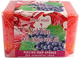 Парфумерія, косметика Мило-пілінг "Червоне вино" - Aroma Essence Peeling soap-sponge “Red Wine”