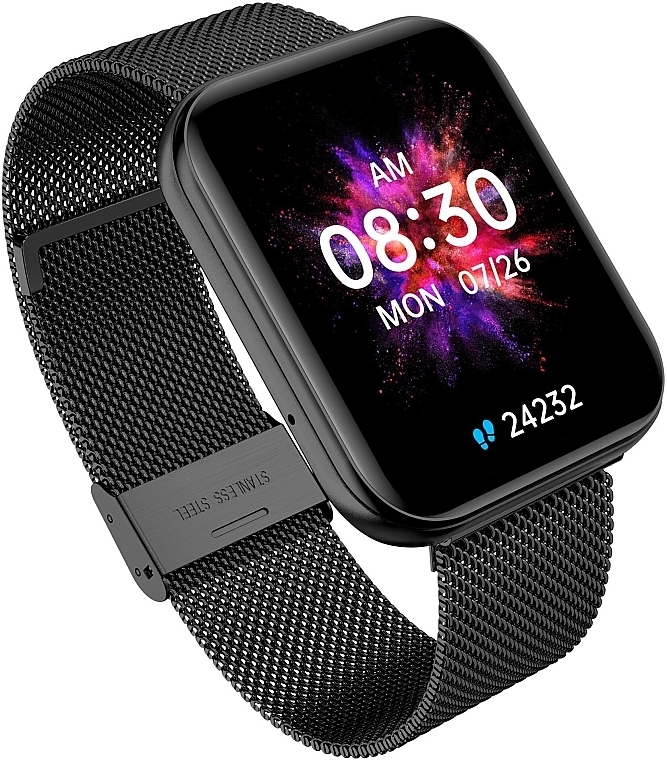 Смарт-часы, черный металл - Garett Smartwatch GRC MAXX Black Steel — фото N4