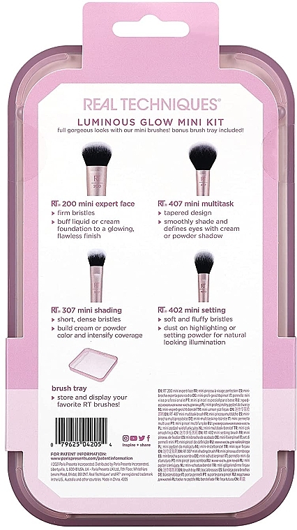 Набор мини-кистей для макияжа - Real Techniques Luminous Glow Mini Kit — фото N3