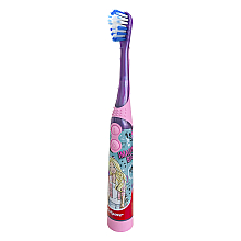 Дитяча електрична зубна щітка, суперм'яка, Barbie, фіолетова 2 - Colgate — фото N2