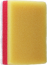 Прямокутна губка для ванни, жовто-червона - Ewimark — фото N1