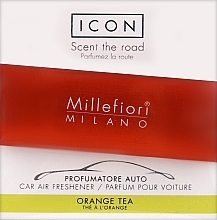 Парфумерія, косметика Ароматизатор в авто "Класік: Апельсиновий чай" - Millefiori Milano Icon Car Air Freshener Orange Tea