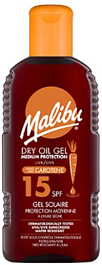 Гель для загара - Malibu Dry Oil Gel SPF15 With Beta Carotene — фото N1