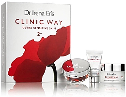 Парфумерія, косметика Набір "Clinic Way 2" - Dr. Irena Eris Clinic Way Ultra Sensetive Skin (cr/50ml + cr/30ml + capsule/30szt)