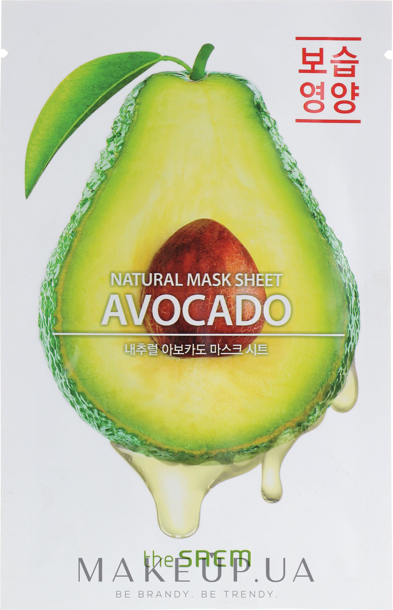 Тканевая маска с экстрактом авокадо - The Saem Natural Avocado Mask Sheet — фото 21ml