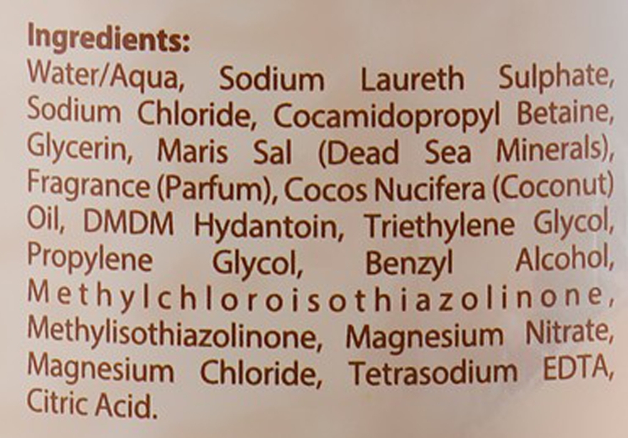 Рідке мило з мінералами Мертвого моря і маслом кокоса - Dead Sea Collection Coconut Hand Wash with Natural Dead Sea Minerals — фото N3