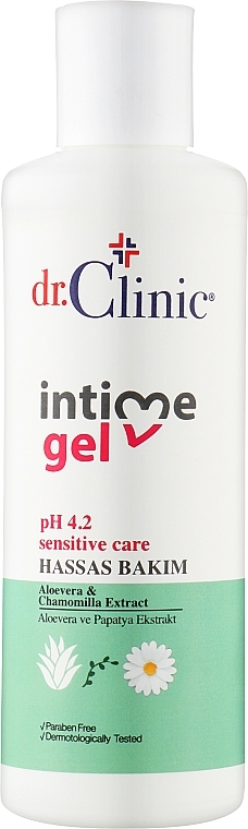 Заспокійливий гель для інтимної гігієни для щоденного використання - Dr. Clinic Intime Gel — фото N1