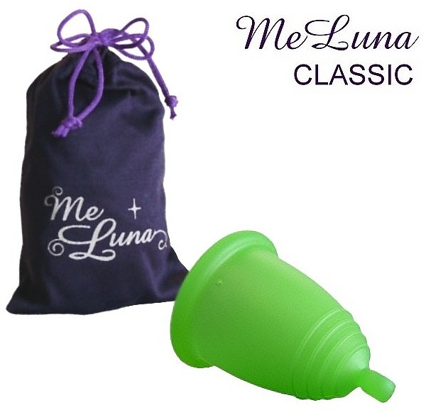 Менструальная чаша с шариком, размер L, зеленый - MeLuna Classic Menstrual Cup Ball — фото N1