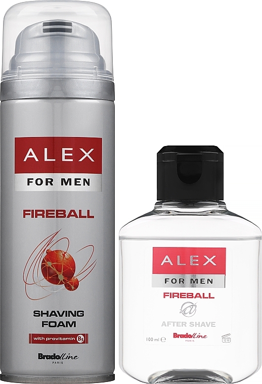 Набор - Bradoline Alex Fireball (shave/foam/200ml + aft/shave/100ml) — фото N2