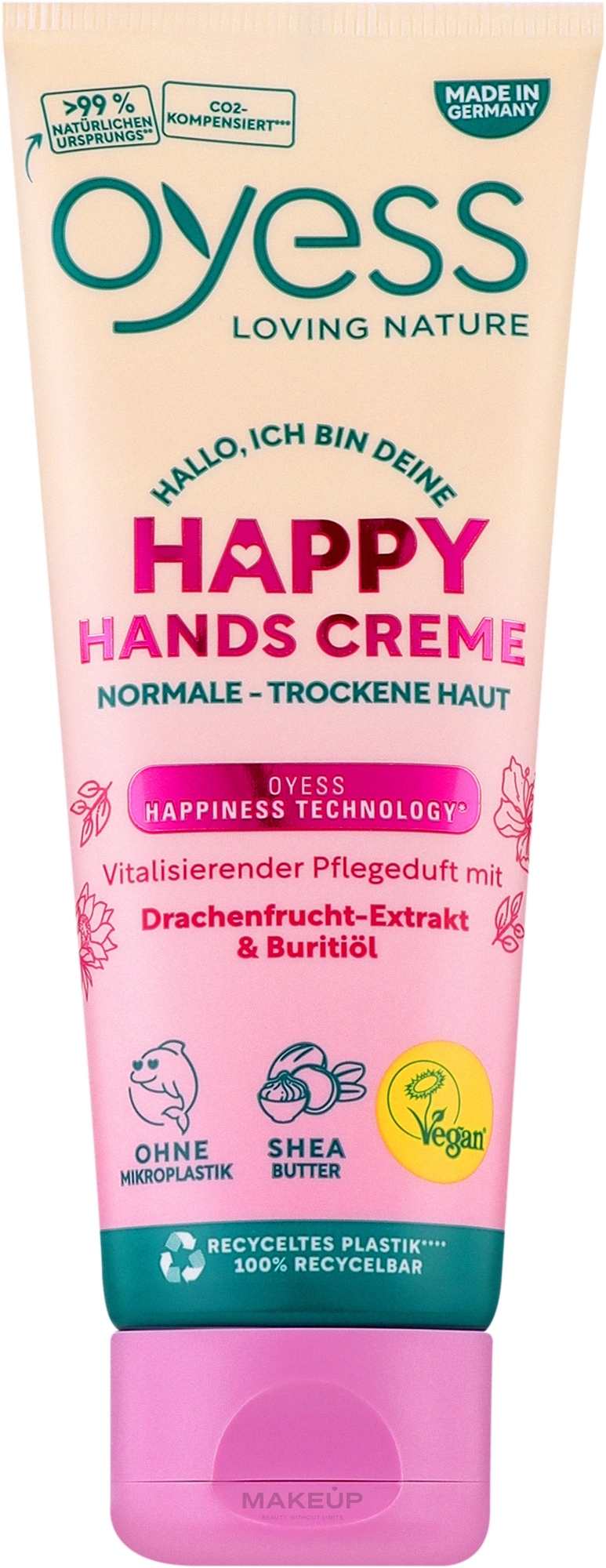 Бальзам для рук с фруктовым ароматом, бодрящий - Oyess Happy Hands Creme — фото 75ml