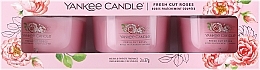 Духи, Парфюмерия, косметика Набор - Yankee Candle Fresh Cut Roses (candle/3x37g)